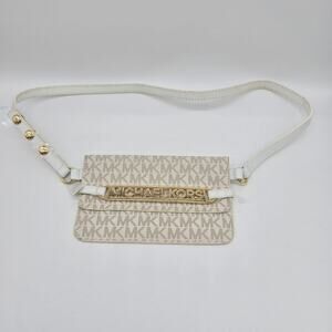 Michael Kors Cream and Gold Crossbody Bag